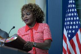 DC: Sec Jean Pierre hold a Hurricane Milton press briefing