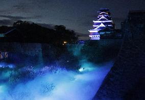 Artificial sea of clouds at Kumamoto Castle