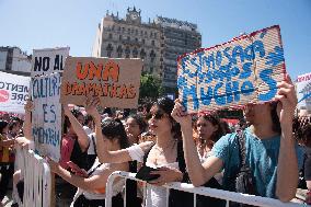 Demonstration Against The Veto Of The University Financing Law In Argentina