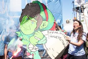 Demonstration Against The Veto Of The University Financing Law In Argentina