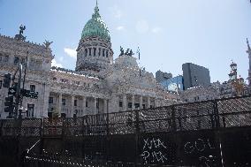 Demonstration Against The Veto Of The University Financing Law In Argentina