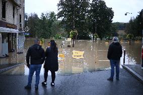 Storm Kirk Causes Flooding Of The Grand-Morin River - Pommeuse