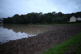 Storm Kirk Causes Flooding Of The Grand-Morin River - Pommeuse