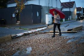Storm Kirk Causes Flooding Of The Grand-Morin River - Pommeuse