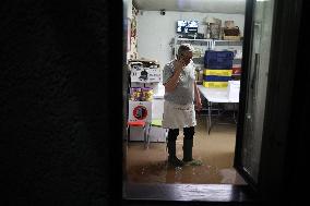 Storm Kirk Causes Flooding Of The Grand-Morin River - Pommeuse