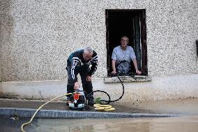 Storm Kirk Causes Flooding Of The Grand-Morin River - Pommeuse