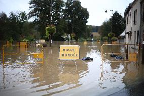 Storm Kirk Causes Flooding Of The Grand-Morin River - Pommeuse