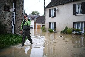 Storm Kirk Causes Flooding Of The Grand-Morin River - Pommeuse