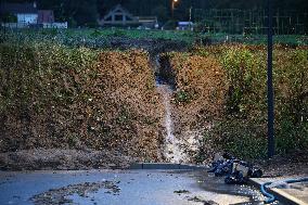Storm Kirk Causes Flooding Of The Grand-Morin River - Pommeuse