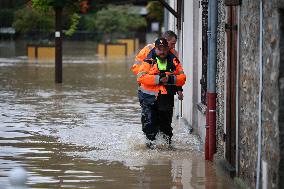 Storm Kirk Causes Flooding Of The Grand-Morin River - Pommeuse