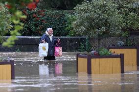 Storm Kirk Causes Flooding Of The Grand-Morin River - Pommeuse