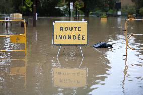 Storm Kirk Causes Flooding Of The Grand-Morin River - Pommeuse