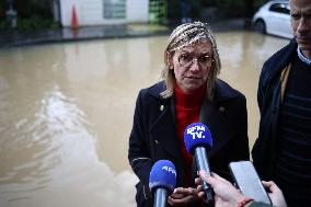 Agnes Pannier-Runacher Visits Coulommiers After Storm Kirk