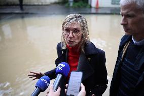 Agnes Pannier-Runacher Visits Coulommiers After Storm Kirk