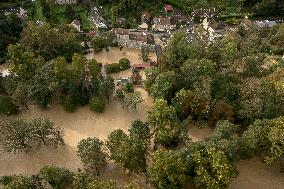 Heavy Flooding After Storm Kirk - Seine-Et-Marne