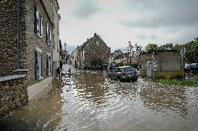 Heavy Flooding After Storm Kirk - Seine-Et-Marne