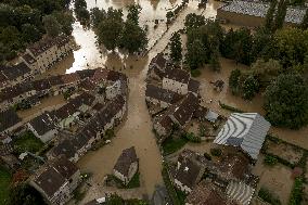 Heavy Flooding After Storm Kirk - Seine-Et-Marne