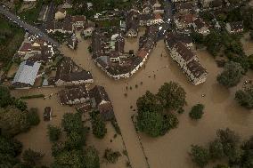 Heavy Flooding After Storm Kirk - Seine-Et-Marne