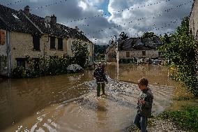 Heavy Flooding After Storm Kirk - Seine-Et-Marne