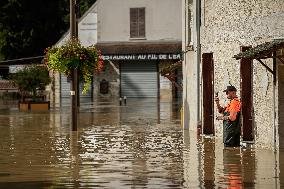 Heavy Flooding After Storm Kirk - Seine-Et-Marne