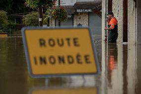 Heavy Flooding After Storm Kirk - Seine-Et-Marne