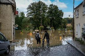 Heavy Flooding After Storm Kirk - Seine-Et-Marne