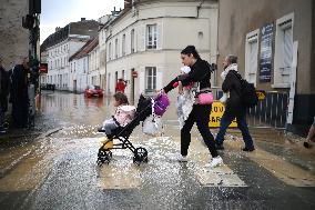 Heavy Flooding After Storm Kirk - Coulommiers