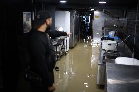 Heavy Flooding After Storm Kirk - Coulommiers