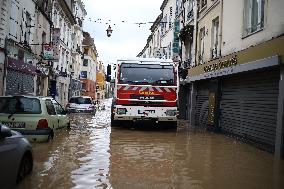 Heavy Flooding After Storm Kirk - Coulommiers