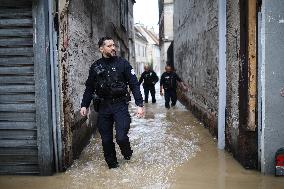 Heavy Flooding After Storm Kirk - Coulommiers