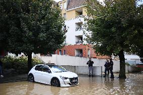 Heavy Flooding After Storm Kirk - Coulommiers