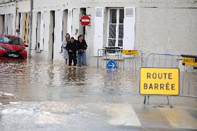 Heavy Flooding After Storm Kirk - Coulommiers