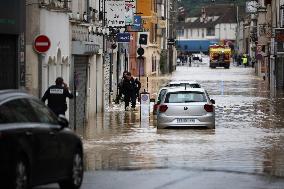 Heavy Flooding After Storm Kirk - Coulommiers