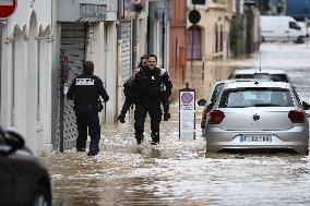 Heavy Flooding After Storm Kirk - Coulommiers