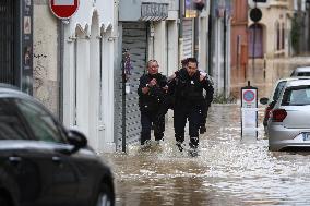 Heavy Flooding After Storm Kirk - Coulommiers