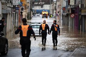 Heavy Flooding After Storm Kirk - Coulommiers