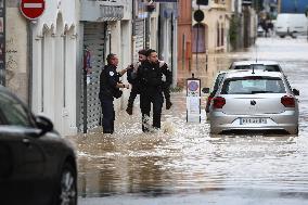 Heavy Flooding After Storm Kirk - Coulommiers