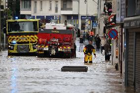 Heavy Flooding After Storm Kirk - Coulommiers