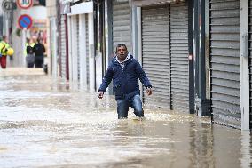 Heavy Flooding After Storm Kirk - Coulommiers