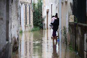 Heavy Flooding After Storm Kirk - Coulommiers