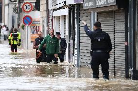 Heavy Flooding After Storm Kirk - Coulommiers