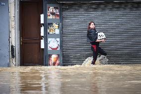 Heavy Flooding After Storm Kirk - Coulommiers