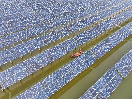 A Fishery-solar Hybrid Base in Suqian