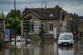 Heavy Flooding After Storm Kirk - Seine-Et-Marne