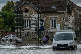 Heavy Flooding After Storm Kirk - Seine-Et-Marne