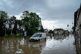 Heavy Flooding After Storm Kirk - Seine-Et-Marne