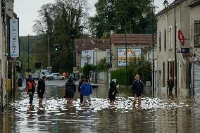 Heavy Flooding After Storm Kirk - Seine-Et-Marne