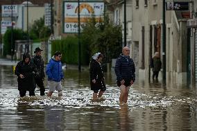 Heavy Flooding After Storm Kirk - Seine-Et-Marne