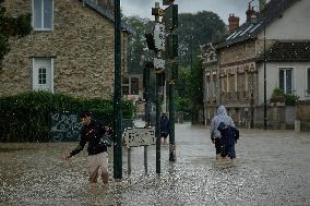 Heavy Flooding After Storm Kirk - Seine-Et-Marne