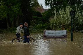 Heavy Flooding After Storm Kirk - Seine-Et-Marne